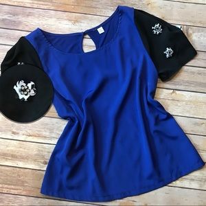 3 for $20- Embellished Sleeve Top